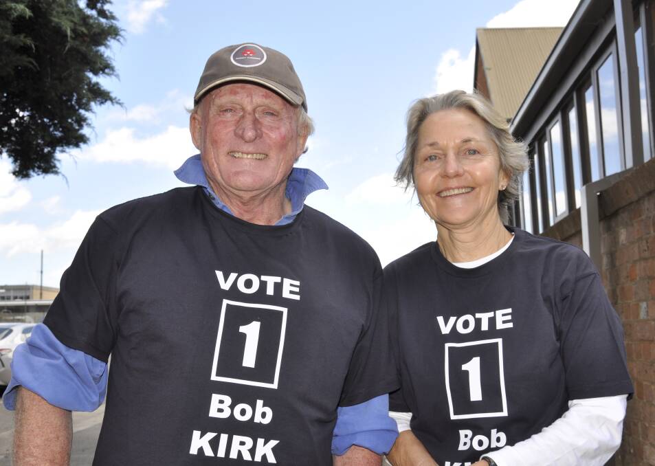 Guy and Tina Milson were happy to help on Bob Kirk's campaign. Photo: Louise Thrower. 