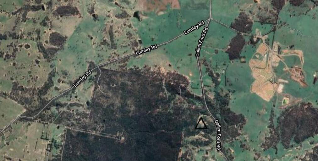 The quad bike accident occurred about 7km south of Bungonia on Oallen Ford Road. Image: RFS.