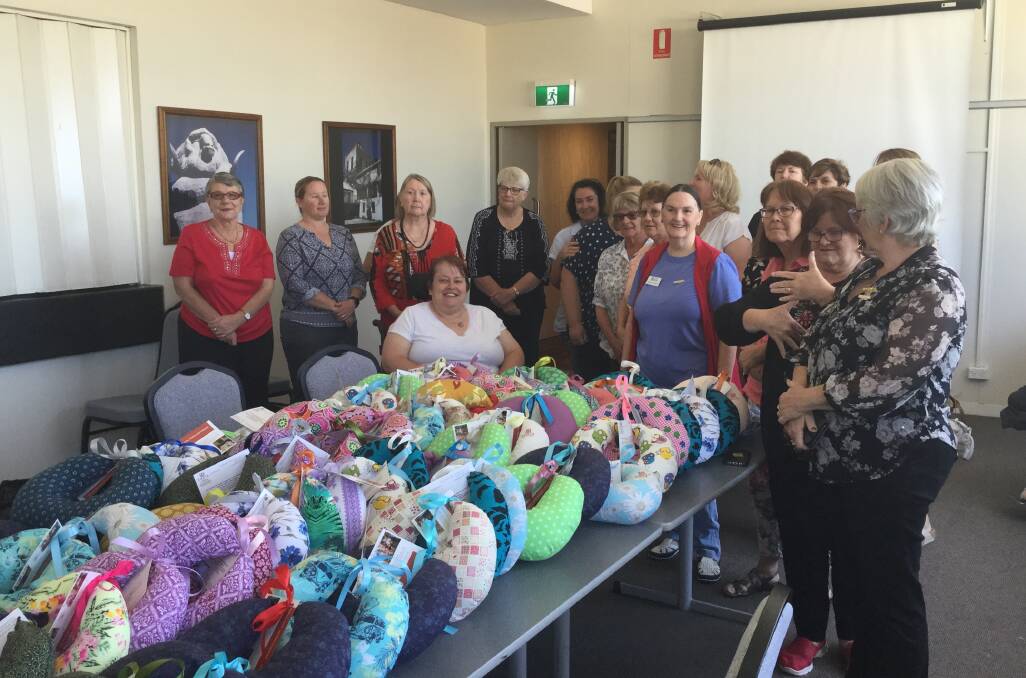 Members of Goulburn's and Canberra's Zonta Club have been busy in recent years making breast care cushions for women who have had mastectomies. A Sip, Stuff and Sew morning will be held on September 24. Picture supplied. 