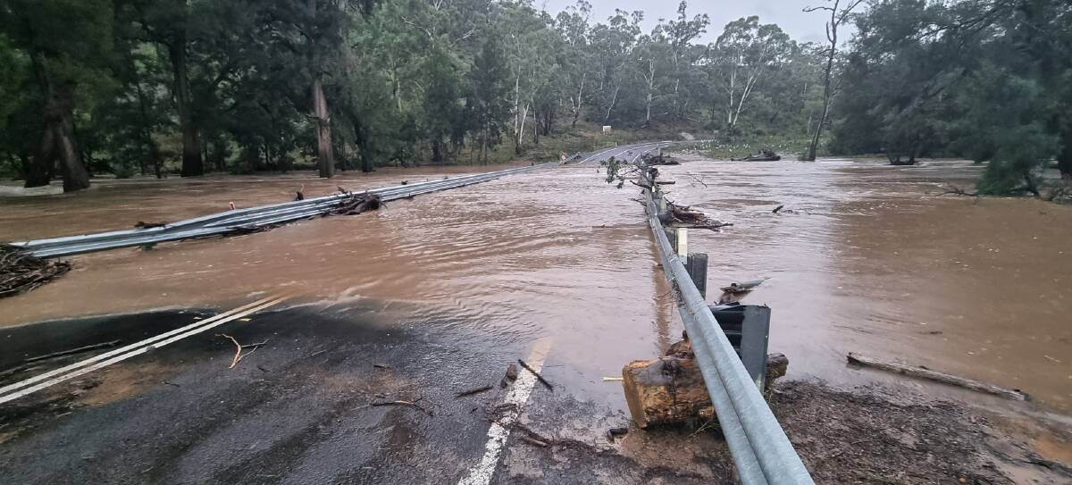 The Oberon Road from Taralga has since re-opened, following heavy flooding over past days. Photo supplied.