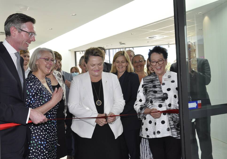 Goulburn MP Wendy Tuckerman helped open Goulburn Base Hospital's new clinical services building in December alongside Premier Dominic Perrottet, project manager Kerry Hort and Southern NSW Local Health District CEO, Margaret Bennett. Photo: Louise Thrower.
