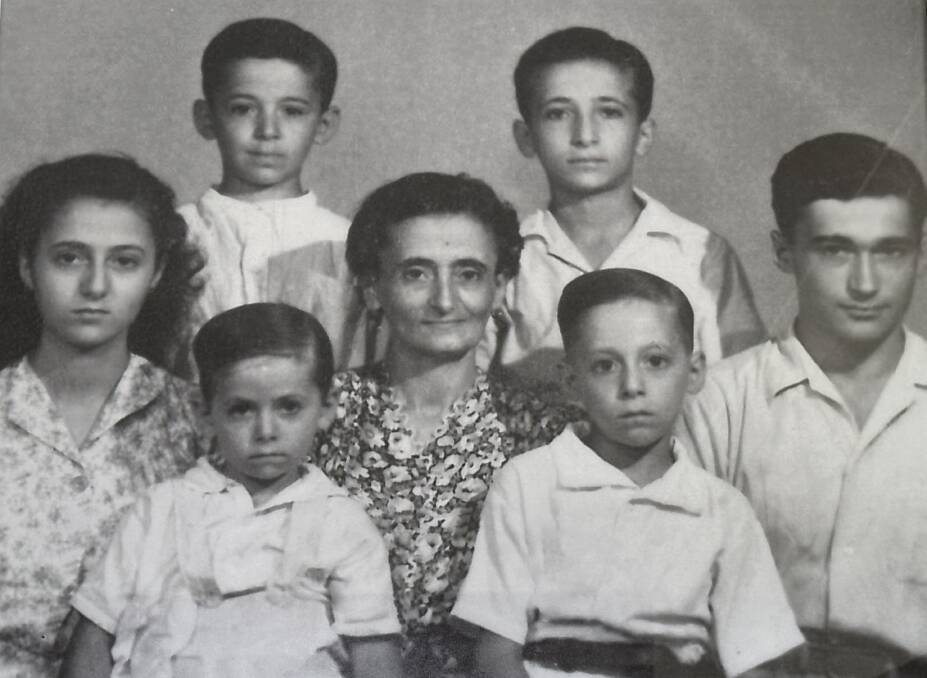 Con and Maria Toparis brought their family, including Elley (rear right) to Australia from Egypt in 1949. Picture supplied.