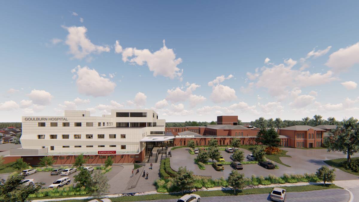 NEW: An artist's impression of the redeveloped Goulburn Base Hospital which is still awaiting planning approval. Image supplied.