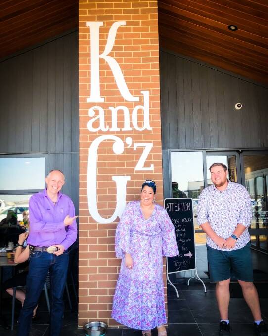 Lilac Queen April Watson and festival committee member Dan Strickland dropped in for a caffeine break at K&G'z cafe on Saturday morning. Photo: Lilac City Festival Facebook. 