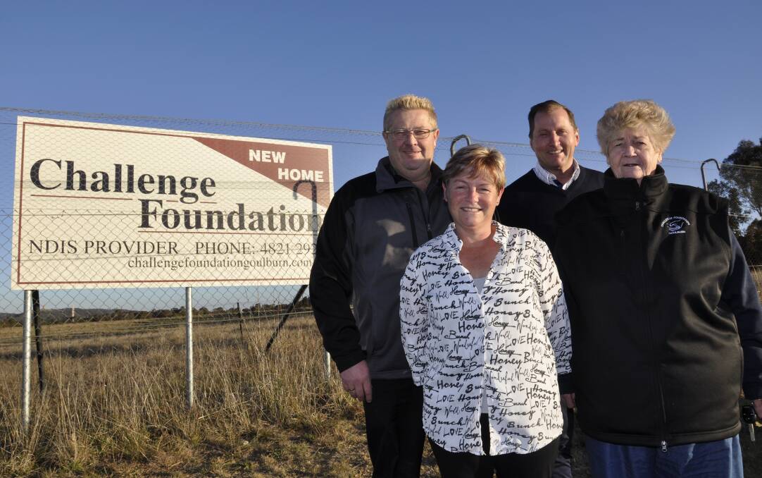 PLANNING AHEAD: Challenge Foundation manager Michael O'Neill, board member Kerry Guymer, then vice-president Kieran Davies and CEO Margaret O'Neill at the Marys Mount Road site in 2017. 