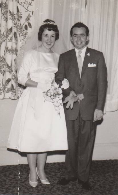 Anne and Tom Elliott on their wedding day in 1963. Photo supplied.
