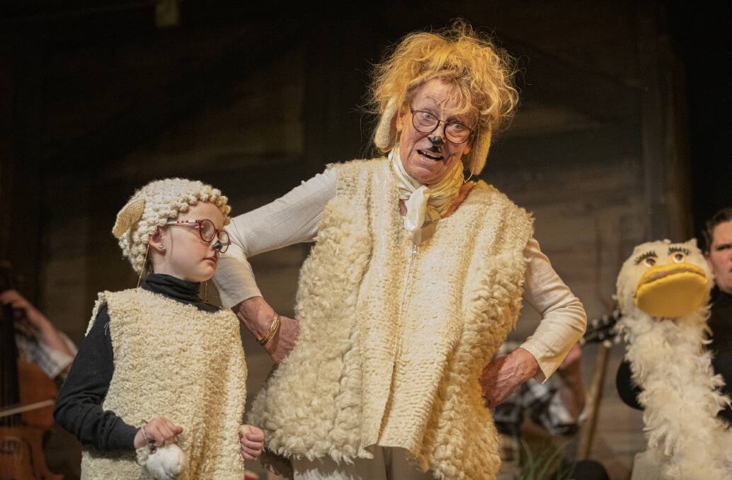 Lorelei Neville is a convincing lamb and Annie Bilton a humorous sheep in the production. Picture by Peter Oliver Imagery.