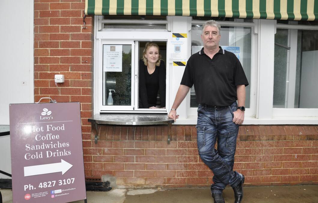 WORRIED: Ant Lewis and daughter Kody say their business, Lewy's kiosk at Goulburn Base Hospital, will suffer financially if the Health District doesn't provide clarity on its future. Photo: Louise Thrower. 