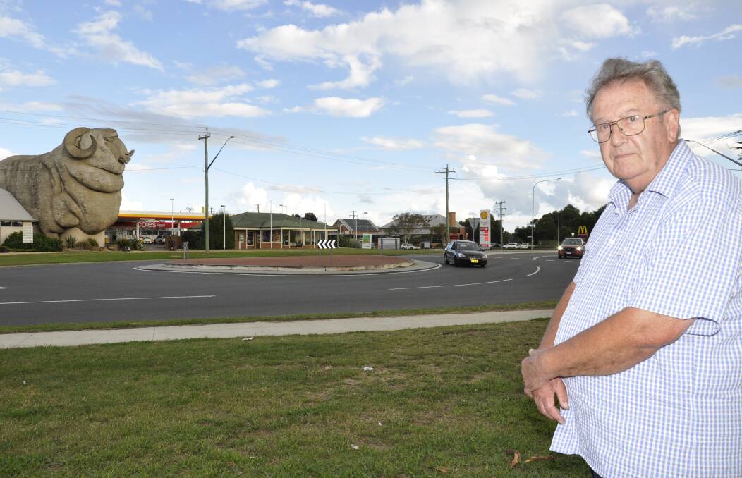 SEEKING ANSWERS: Traffic was less congested around the South Goulburn service centres this week. But Ducks Lane resident Roy Barton said it was "mayhem" at Easter and a solution was needed to improve traffic flow. Photo: Louise Thrower.