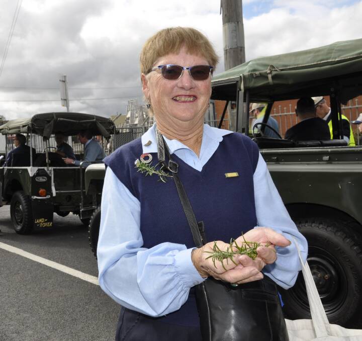 BACK IN THE CHAIR: Margaret Cameron, pictured here on Anzac Day, has been re-elected chair of the NSW Farmers' Goulburn branch. Photo: Louise Thrower.