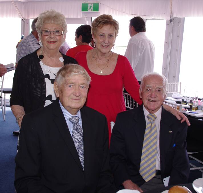 Fred and Jill Cooper with Allan 'Jockey' Rudd and Christine Cooper (no relation) at a Racing Club function in 2015.