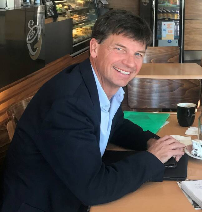 Hume MP Angus Taylor is encouraging business owners to register for the JobKeeper program in order to qualify for the wage subsidy. Photo supplied.