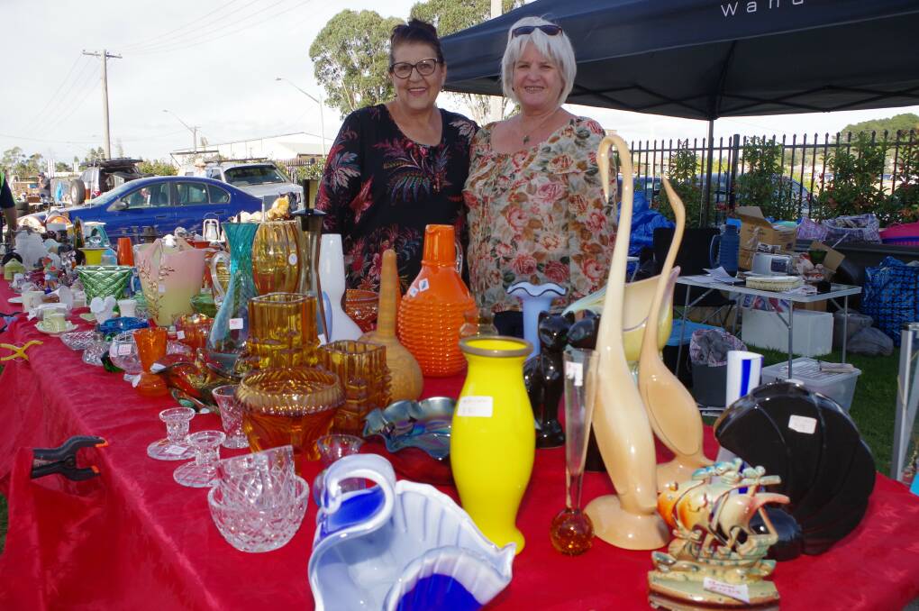 STALWARTS: Local women Cynthia Nicholson and Trish Foster are regulars at the Goulburn Swap Meet. They were pictured at the 2018 event. Photo: Darryl Fernance.
