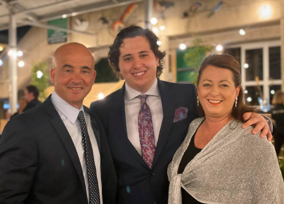 Con Toparis and wife, Lana Easterby were proud of their children's achievements. They're pictured here in 2020 at Eli's graduation from ANU. Picture supplied.