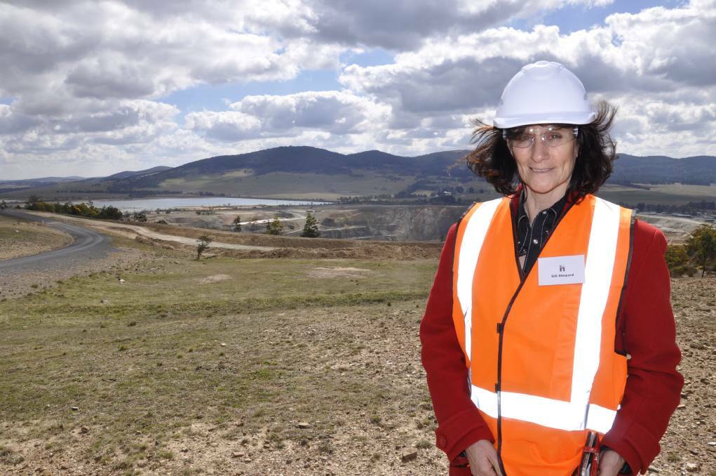 Gill Shepherd, pictured on a 2017 tour of Woodlawn Mine, says the suspension of operations will mean a big economic hit. Photo: Louise Thrower.
