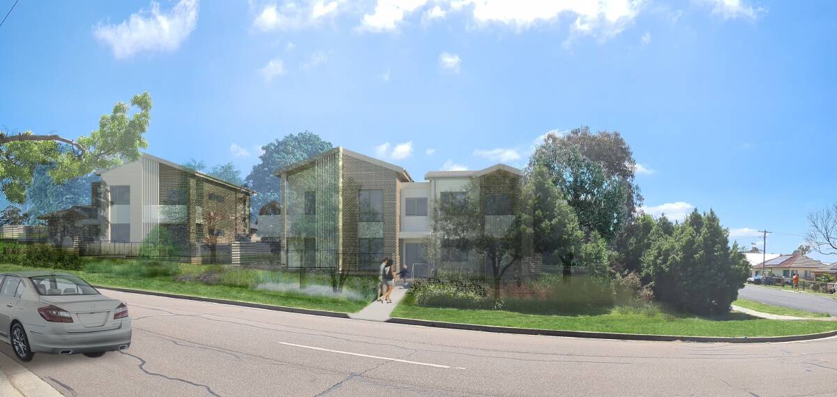 MODERN: An artist's impression of the new social housing to be built on a 3484 square metre block on the corner of Rhoda and Combermere Streets. Image supplied.