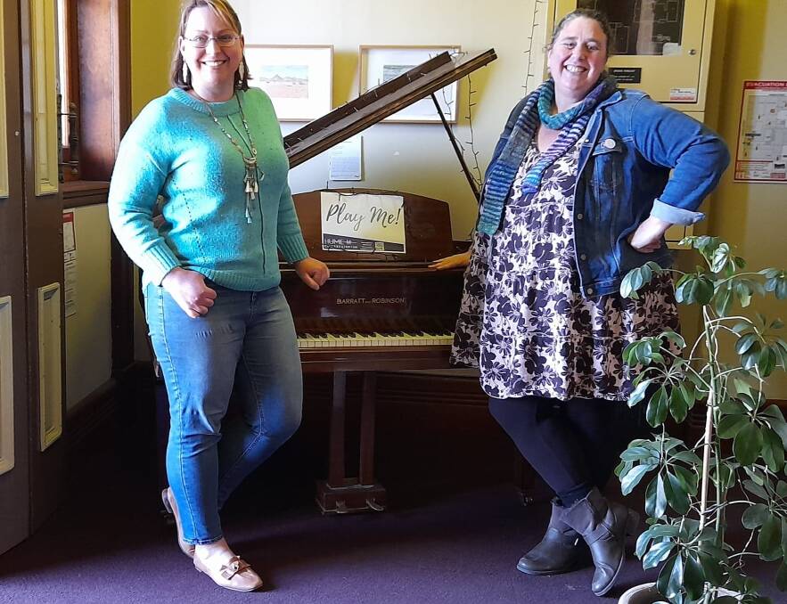 TEAMWORK: Rocky Hill Musical Theatre Company president, Alex Ridley, and Goulburn Regional Conservatorium community outreach manager, Giselle Newbury, are looking forward to the collaboration on 'Aida.' Photo supplied.