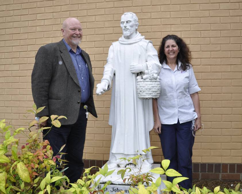 GUIDING LIGHT: The Saint John of God Statue has been an enduring reminder of compassionate care for Bourke Street Health Service senior nurse manager and nurse unit manager Jenelle Crooks. Photo: Louise Thrower.
