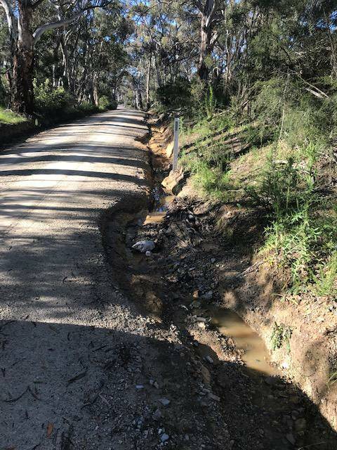 Roads in the Lower Boro/Mayfield area southeast of Goulburn, near Tarago, were badly affected in this month's deluge. Photo supplied.