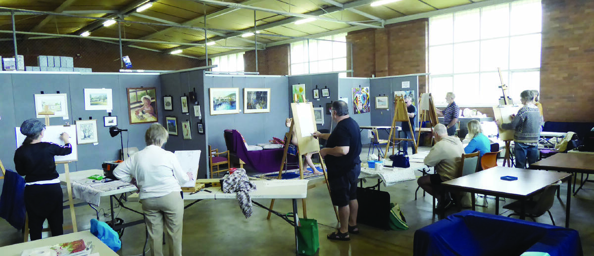 ACTIVITY: Goulburn and District Art Society president Alex Mortensen says the depot provides plenty of space for work and storage but can be cold in winter. Photo supplied. 