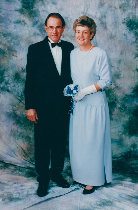 Delma and Neville Chalker were married for 66 years. They're pictured here at a Goulburn Base Hospital debutante ball. Picture supplied.