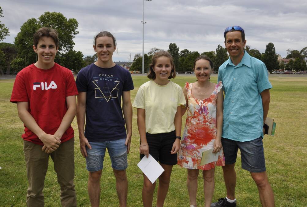 Colin, Matthew, Lisa, Ariane and Pierre Paturel became Australian citizens at Tuesday's ceremony. Photo: Louise Thrower.