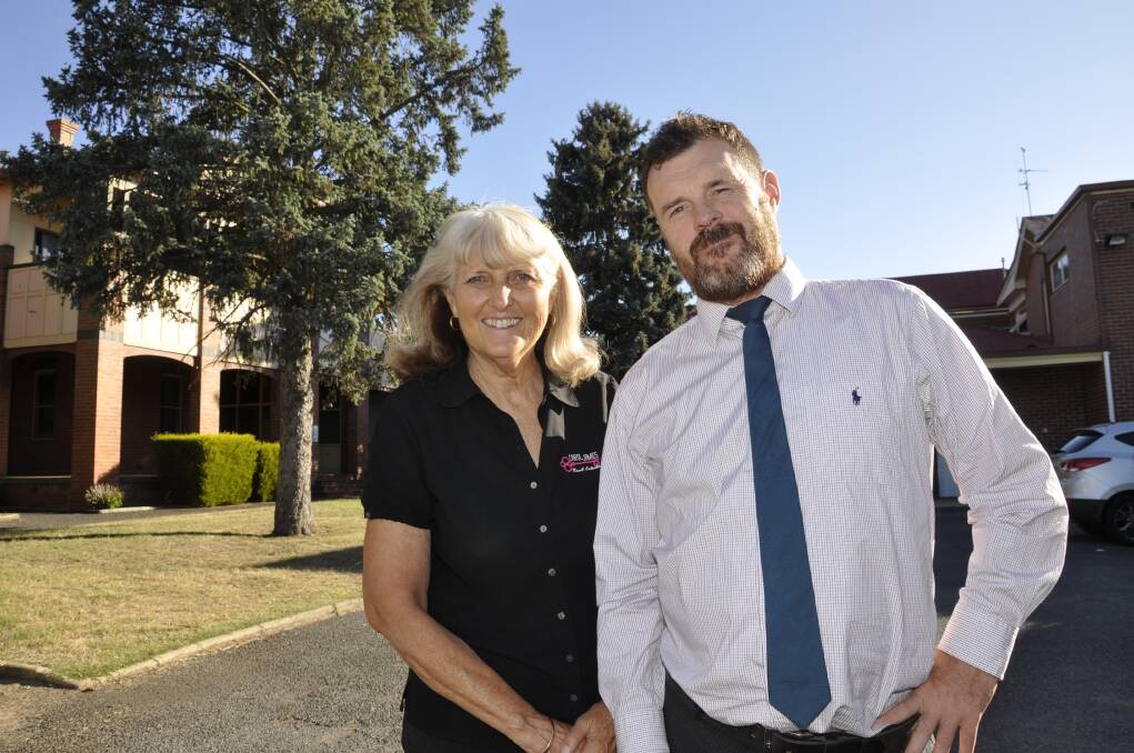 Southern Tablelands Action Recovery Committee members Carol James and Rod Boyd in front of Mandala House where the drug and alcohol rehabilitation unit was originally proposed. Both want to see a facility hastened. Photo: Louise Thrower.