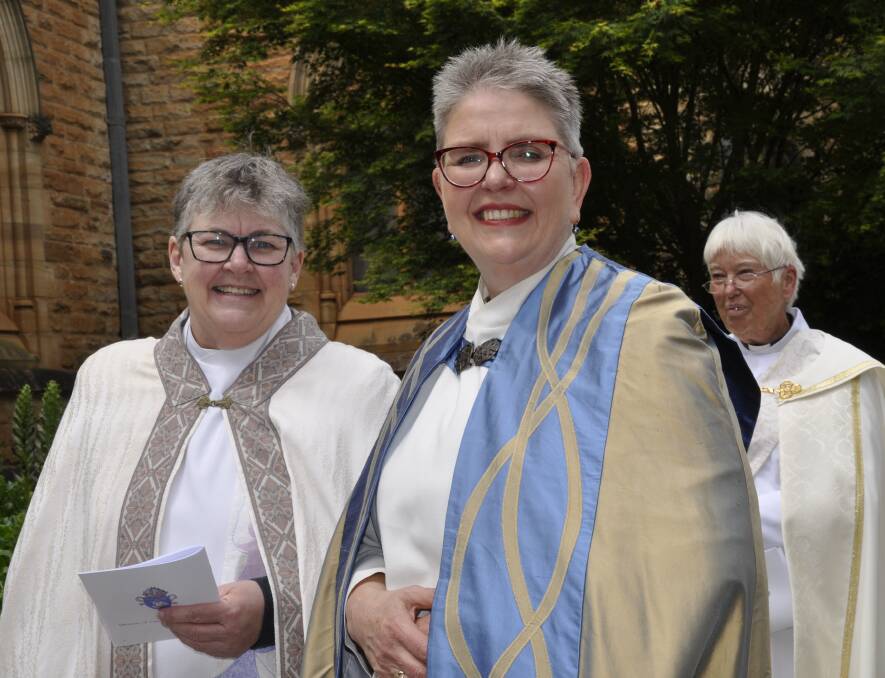 Canons Margaret Emile and Roberta Hamilton before the service. Picture by Louise Thrower.