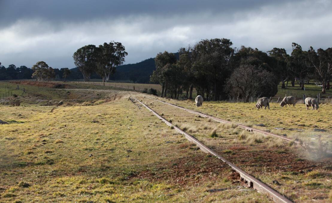NEW USE?: A section of the Goulburn to Crookwell rail line at Fettlers Lane, near The Forest Siding at Middle Arm. Goulburn Mulwaree and Upper Lachlan Shire Councils are pushing to develop the line into a rail trail.