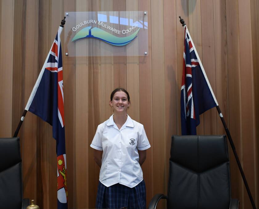ADVOCATE: Charlotte Hargan, pictured last year while still at school, was named Goulburn's Youth Citizen of the Year on Australia Day. Photo: Hannah Neale.