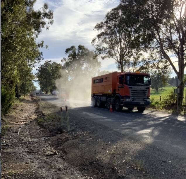 Heavy patching work on Jerrara Road is scheduled to start next month when conditions are more favourable. Picture supplied.