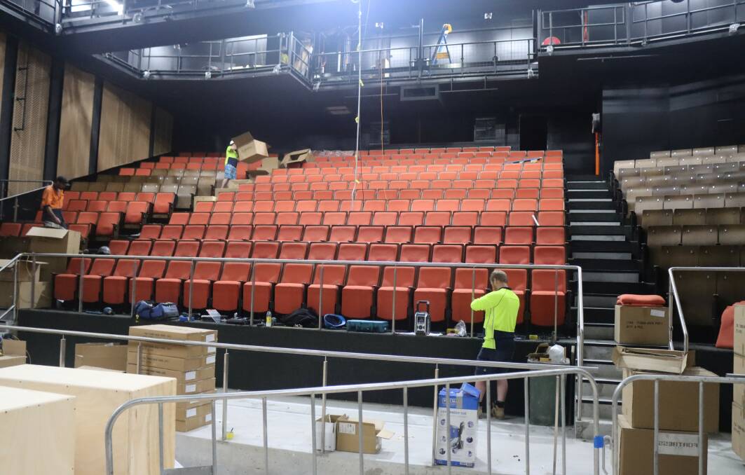 ALMOST READY: Seating has been installed in Goulburn's new performing arts centre. Photo: Goulburn Mulwaree Council.