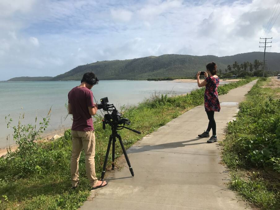 Filming on Palm Island where some of the Stolen Generation children where housed in an institution. 