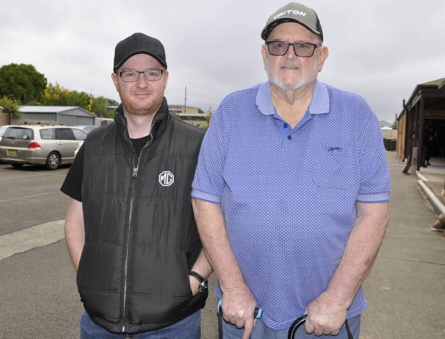 Ian Gordon (right), pictured with son, Brendon, believed roads and cost of living were key issues in the state election. Picture by Louise Thrower. 