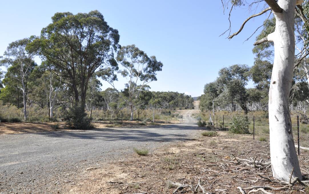 This road off Winfarthing Road leading to the proposed quarry was originally intended as a haulage route. Global Quarries says the facility will now be accessed directly from the Hume Highway.