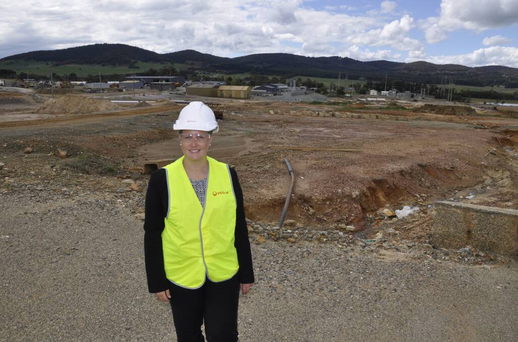 Veolia's advanced energy recovery centre project director, Kathryn Whitfield says the facility, to be built behind her at the Woodlawn eco-precinct, meets all regulatory requirements and will be safe to the community. Picture by Louise Thrower.