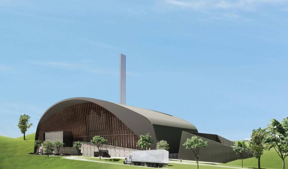 NEW ERA: An artist's impression of Veolia's Advanced Energy Recovery Centre which is proposed to be built at the Woodlawn eco-precinct near Tarago. In time, the technology will replace the landfill, the company says. Image supplied.