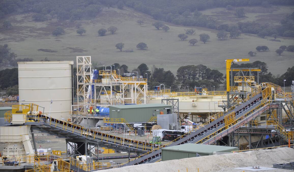 Sedgman is completing construction of the processing plant at Woodlawn Mine. The Post photographed the work during a tour last October. Photo: Louise Thrower.  
