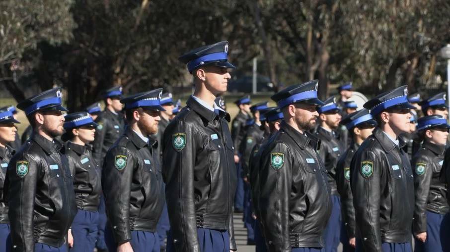 Class 348 attested from the NSW Police Academy in Goulburn on Friday. Photo: NSW Police.
