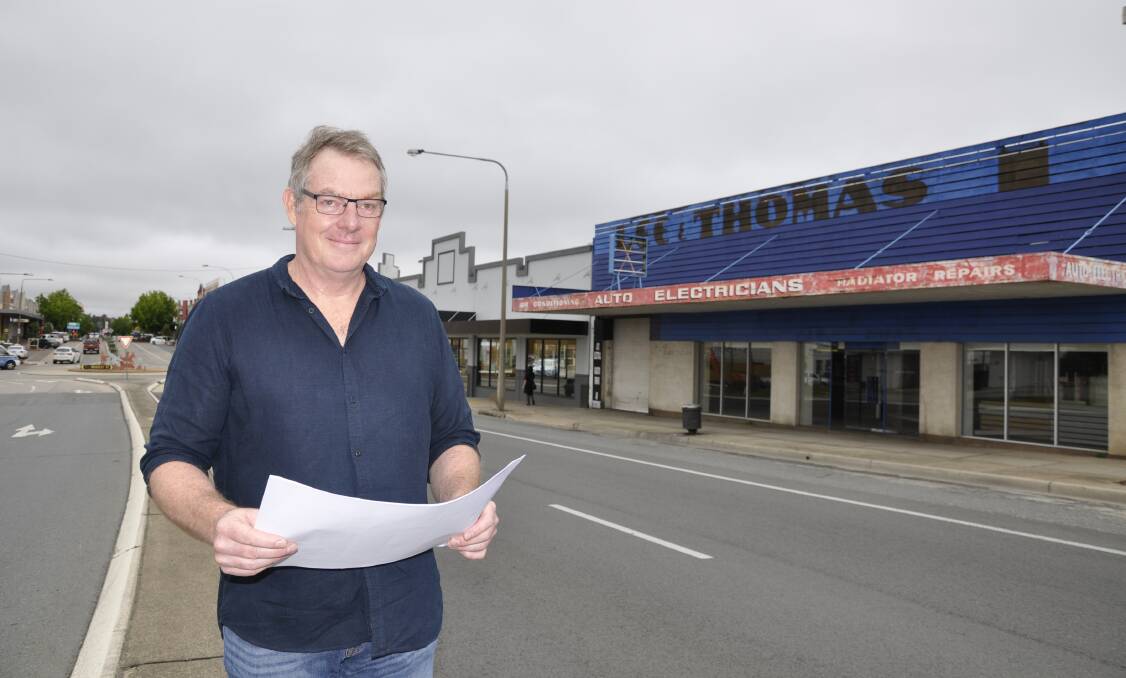 NEW USE: Architect Tim Lee has designed plans to transform the Lee and Thomas building into a commercial tenancy and two residential units. Photo: Louise Thrower.