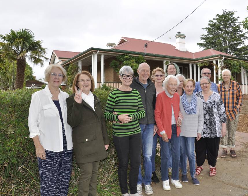 "VICTORY:" Hurst Street residents were elated on Wednesday morning that councillors had rejected a DA to demolish an 1889 house in the thoroughfare. L-r: Judy Skelton, Gloria Fowler, Pauline and David Mullen, Carmen Fischer, Pamela Maple-Brown, Eva McKenzie, Dorothy Brewer, Margaret Kearns, Don Fischer and Judith Bradhurst. Photo: Louise Thrower.