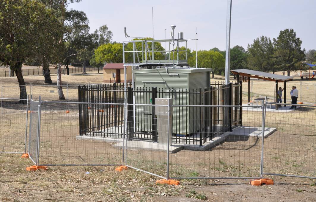 The air quality monitoring station at Leggett Park 'went live' on Monday. Readings are available on the Department of Planning, Industry and Environment's website.