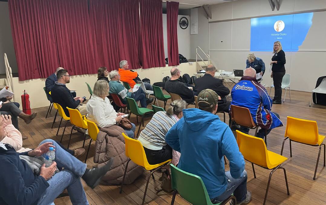 Tarago residents, Mayor Peter Walker and several councillors attended the meeting hosted by Transport for NSW about the lead contamination last Thursday. Picture by Dan Strickland.