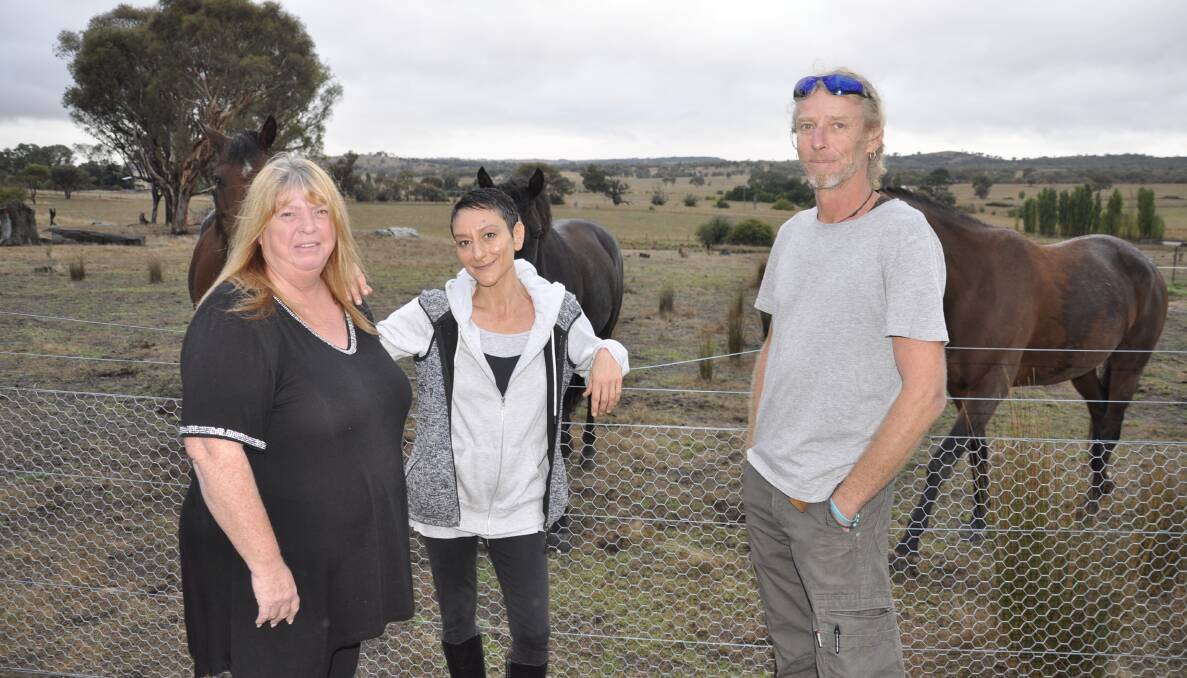 OBJECTORS: Dalton resident Lesley Bush, Margarita Georgiadis from Gunning and Phil Waine of Dalton are rallying residents against AGL's gas-fired power station. 