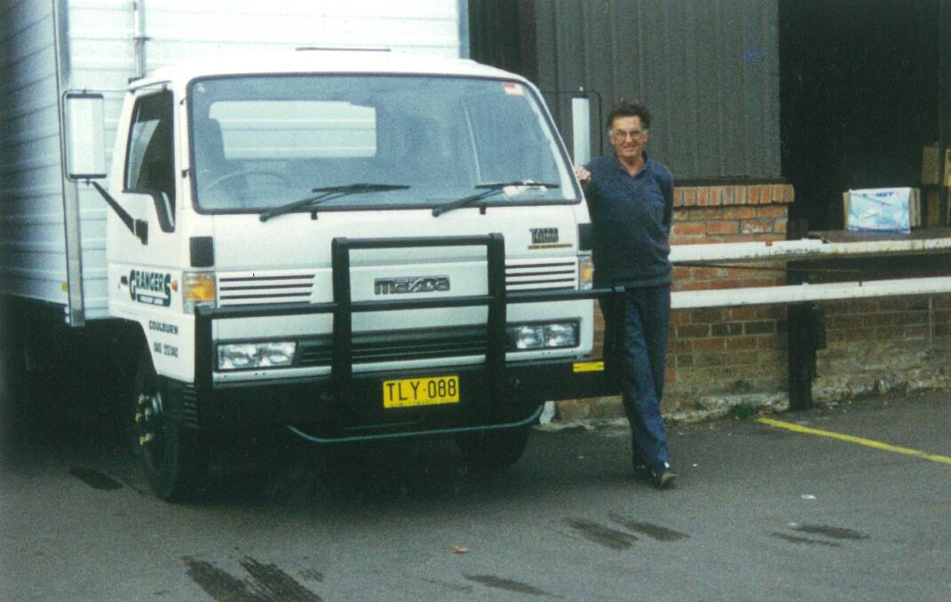 Hugh Granger at his Craig Street depot which operated from 1969 to 1987.