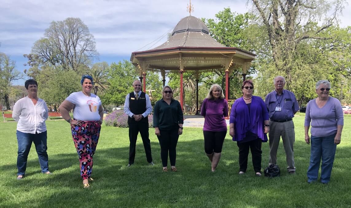 The Lilac Festival committee executive gathered to reflect on a great weekend event on Monday. L-r: Jacki Waugh, Lilac Queen April Watson, vice-president Dan Strickland, Amanda Chalmers, president Carol James, Jennie Gordon, Bill Sommerville and Larraine Hoy. Photo supplied.
