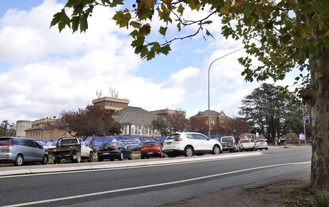 Parking in front of the hospital will remain a two-hour zone, giving preference to visitors during construction of a $150 million upgrade. A host of other parking changes will be put in place. Photo: Louise Thrower.