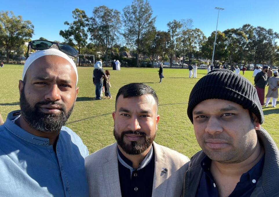 CARING HEART: Akram Syed (right) sadly lost his life in a car crash on Saturday night. He's pictured here with good friends Zafa Abdul (left) and housemate Muhammed Shehroz Khuwaja. Photo supplied.
