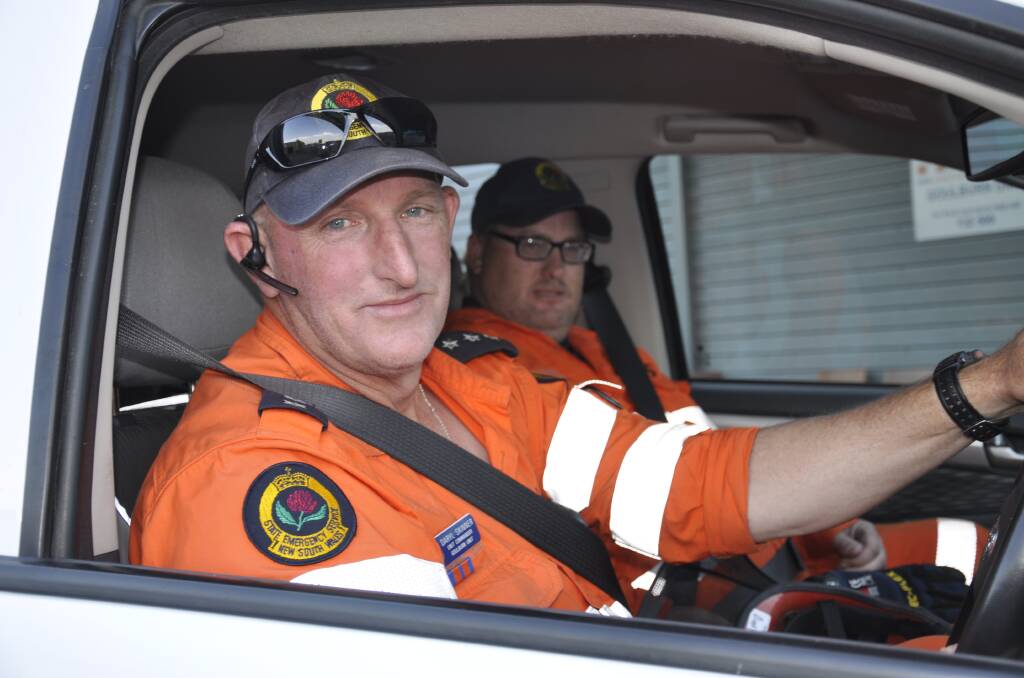 Acting SES Argyle cluster commander Daryl Skinner had his work cut out on Tuesday night. Photo: Louise Thrower.
