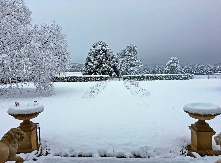 The view from Inverary Park homestead during snow. Photo: Diane Broadhead.